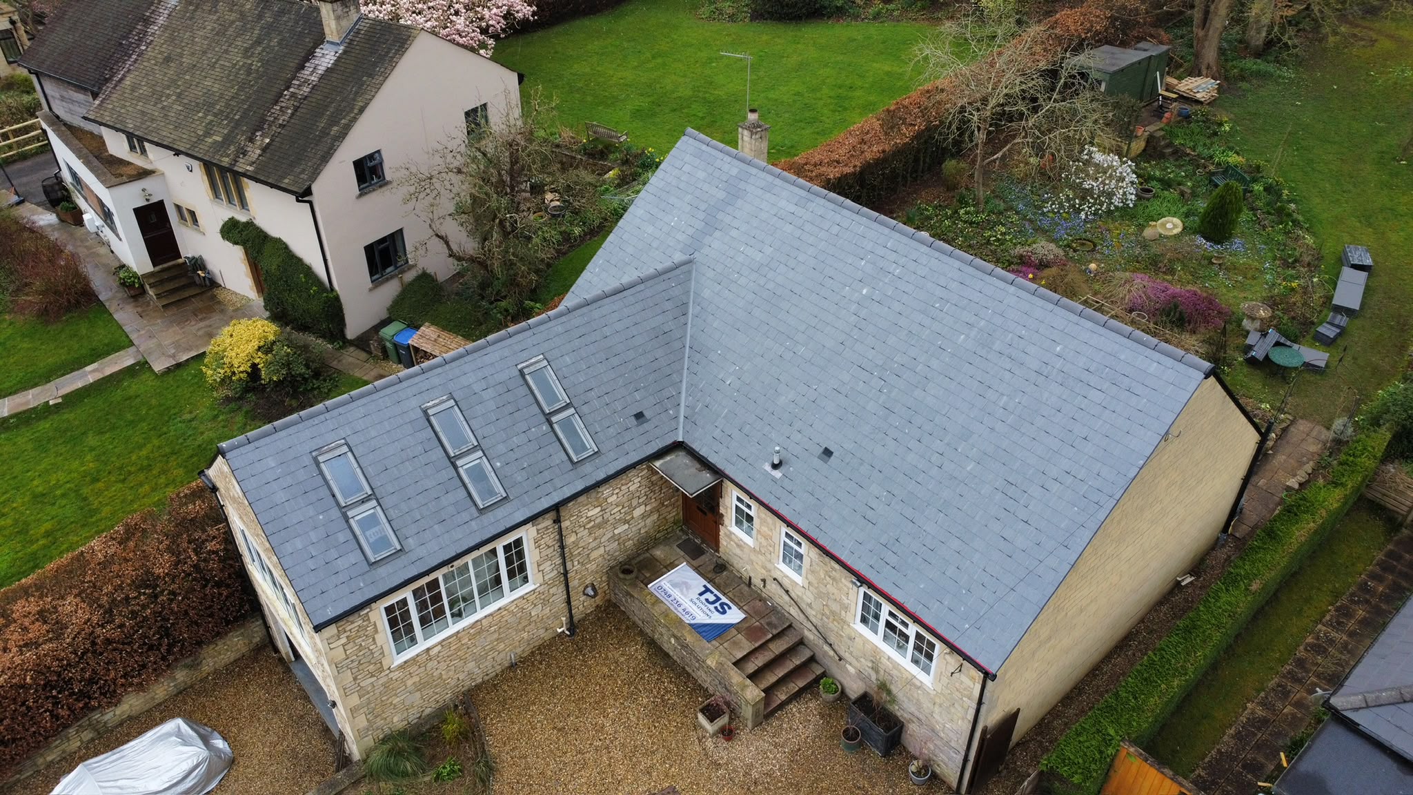 Roofing project with roof windows from TJS Roofing Solutions