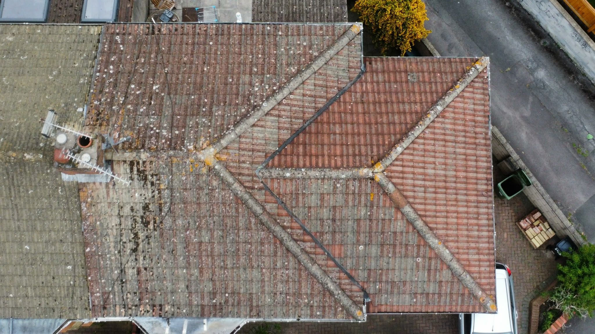 Before — roof and ridge from TJS Roofing Solutions