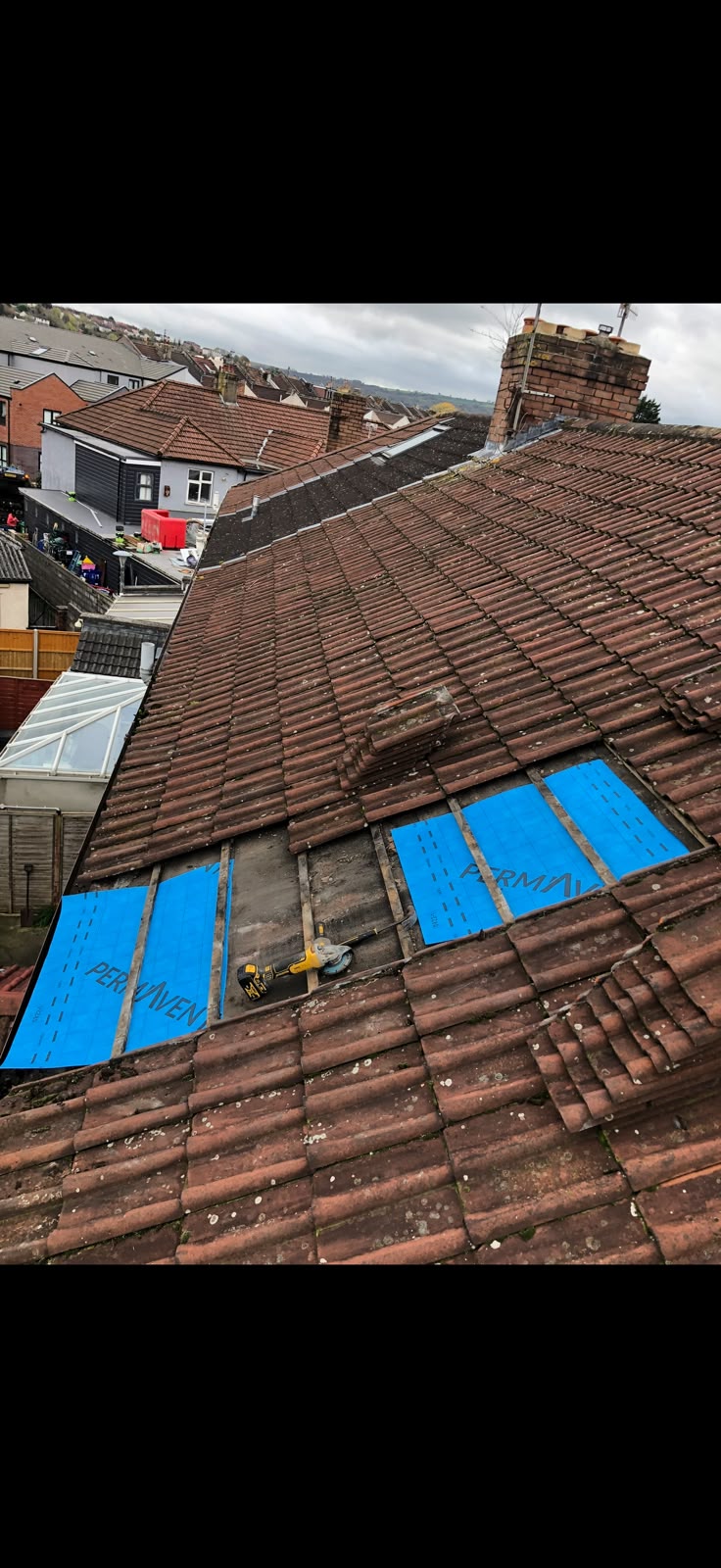 Roof work in progress from TJS Roofing Solutions